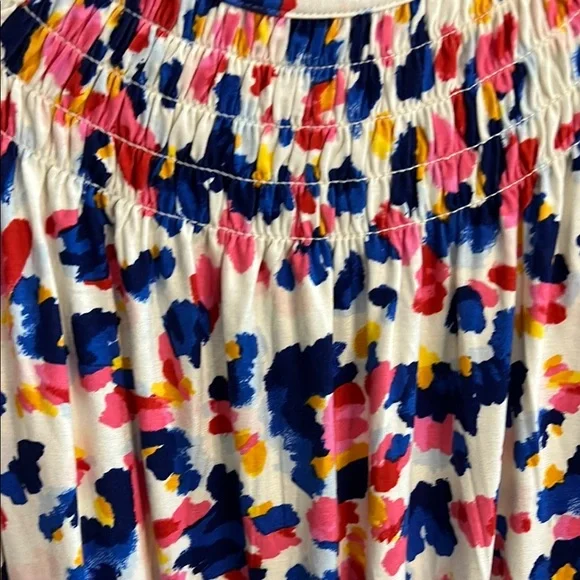 Style & Co Red, Pink, Blue Ruched Cap Sleeve Blouse size 2X NWT - Picture 5 of 7